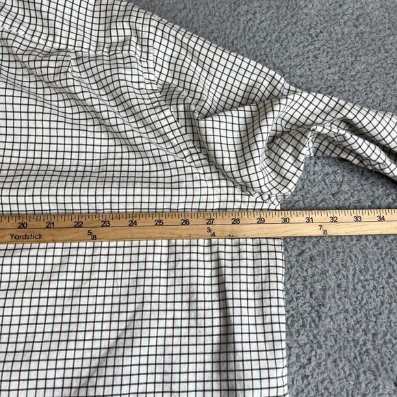 Polo Ralph Lauren Shirt Mens 2XB Big Gray Burgundy Check Button Long Sleeve Pony - Picture 12 of 12